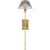 Waterford for Visual Comfort Signature Blaze 19" Tail Sconce in Natural Brass with Clear Crystal For Sale In Houston - Image 6 of 13