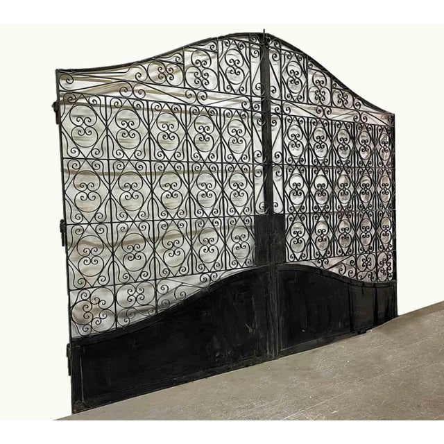 Vintage Wrought Iron Driveway Gates For Sale In New York - Image 6 of 8