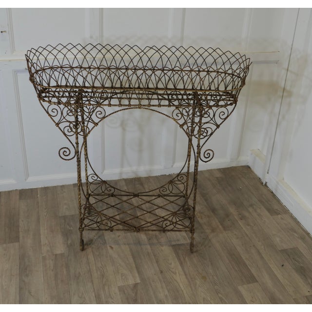 Regency Wire Work Plant Stand For Sale - Image 5 of 7