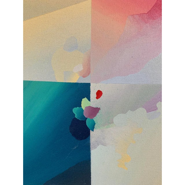 Paint C. 1980s Robert Hrynkiw Post Modern Color Block Painting For Sale - Image 7 of 12