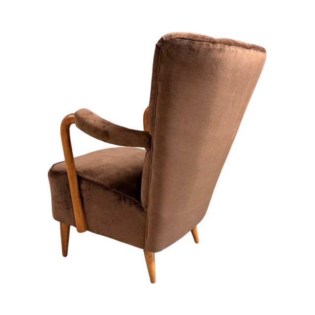 Swedish Designer, Art Deco Easy Chairs, Velvet, Birch, Sweden, 1940s For Sale - Image 9 of 9