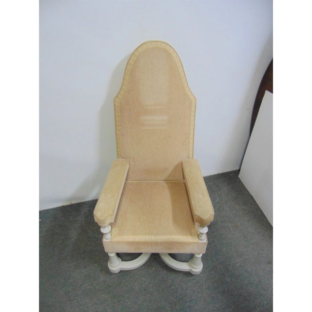 English William & Mary English Style High Back Lounge Chair For Sale - Image 3 of 8