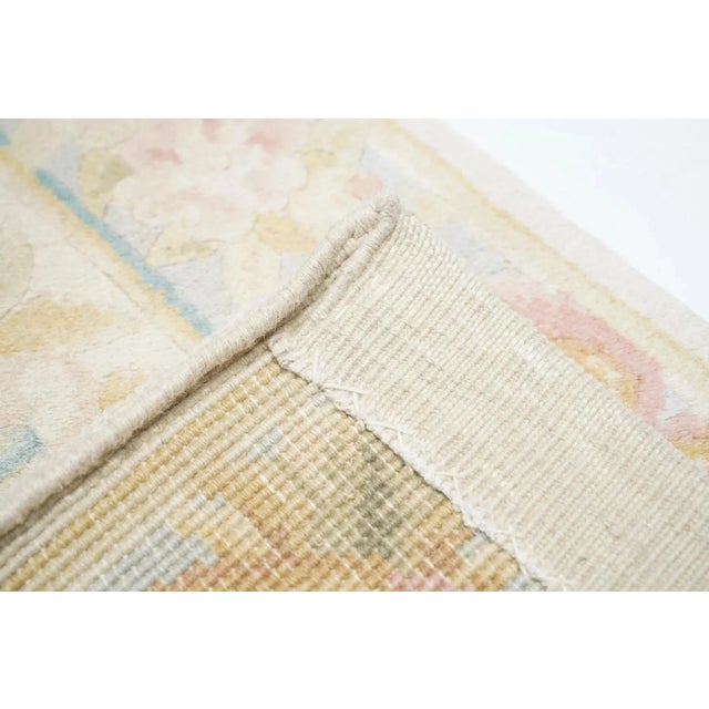 Cream Savonnerie Runner 2'6'' X 8'0" For Sale - Image 8 of 10