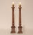 Oxblood Red Traditional Marble Lamps Red Rouge Neoclassical Column Table Lamps - A Pair For Sale - Image 8 of 10