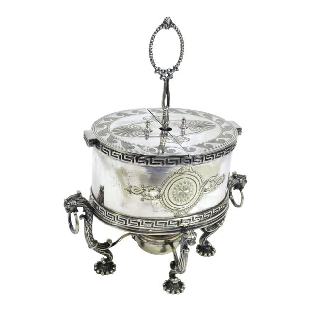 Antique English Sheffield Silverplate Egg Warmer by Elkington For Sale