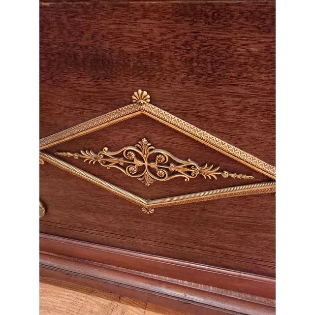 Antique French Empire Napoleonic Cabinet Gilt Bronze For Sale - Image 15 of 15