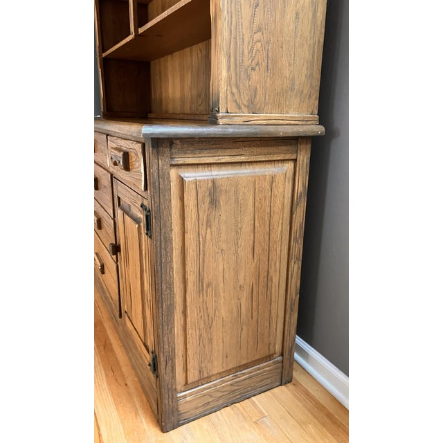 Vintage A. Brandt Ranch Oak Sideboard Hutch For Sale - Image 10 of 12
