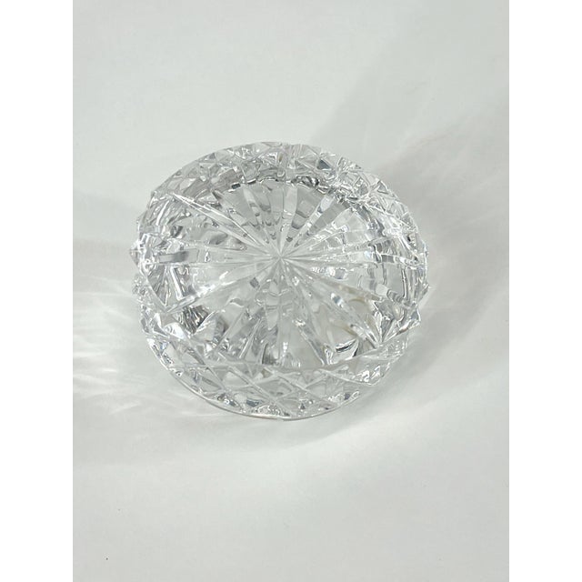 Vintage Cut Crystal Paper Weight & Decorative Box For Sale - Image 10 of 12