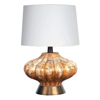 1960's Vintage American Gourd-Form Drip-Glaze Lamp For Sale