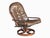 Mid-Century Modern 1960s Rykken & Co. Norwegian Scandinavian Swivel Reclining Lounge Chair With Ottoman For Sale - Image 3 of 17