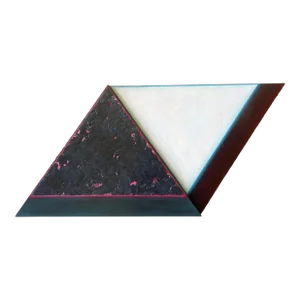 1980s Tom Bolles Abstract Mixed Media Painting, "Triangles #3 & #4 Attempting to Mate"