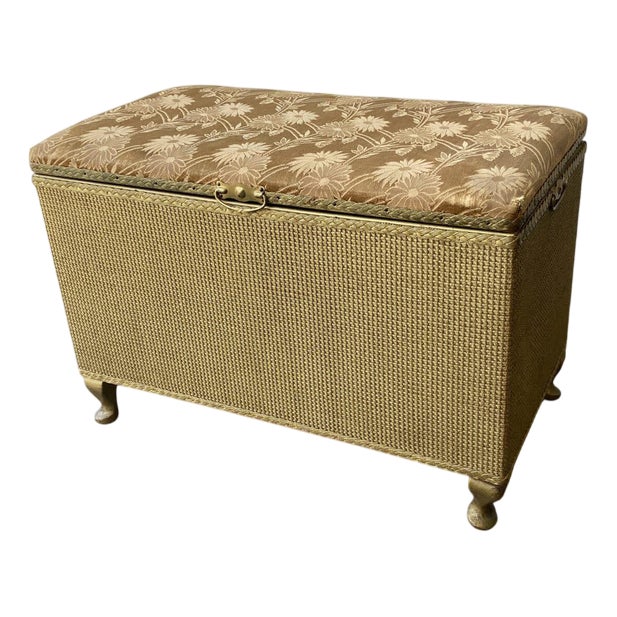Vintage Blanket Box or Ottoman from Lloyd Loom, 1950s For Sale