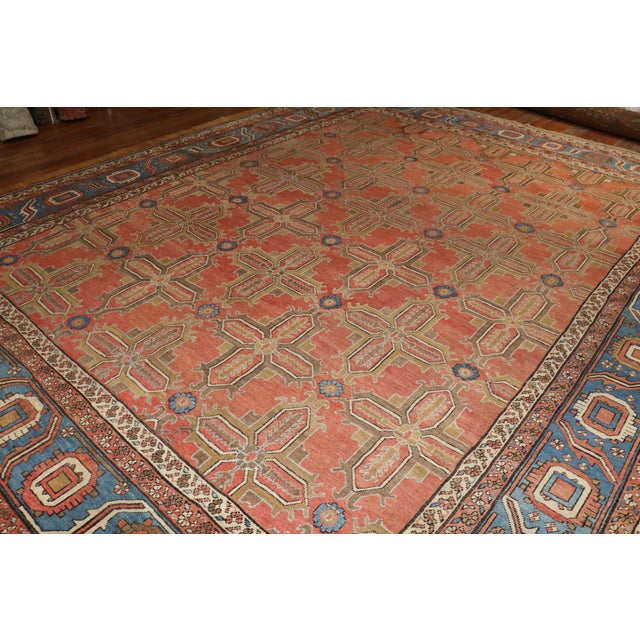 Zabihi Collection Antique Persian Bakshaish Rug - 12'4" x 14'7" For Sale In New York - Image 6 of 12