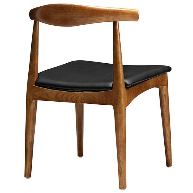 Mid Century Modern Style Wood And Leatherette Wishbone Dining Chair Chairish