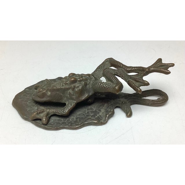 Late 19th Century Antique Victorian Brass Frog Paper Clip For Sale - Image 5 of 5