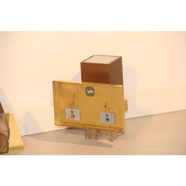 Metal Vintage Minimalist Wall Sconces by Gaetano Sciolari, 1970s, Set of 2 For Sale - Image 7 of 9