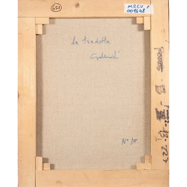 Alberto Gallerati, The Train, Oil Painting, 1970s For Sale - Image 4 of 6