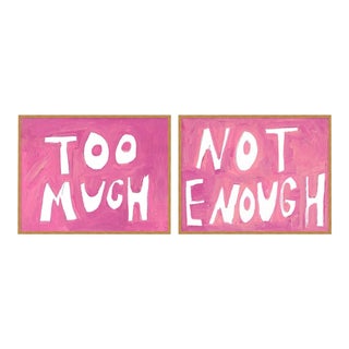 Too Much Not Enough by Virginia Chamlee in Gold Framed paper, Large Art Print For Sale