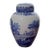 Vintage Spode Blue Italian Ginger Jar With Lid - Blue & White Chinoiserie Ceramic Urn For Sale