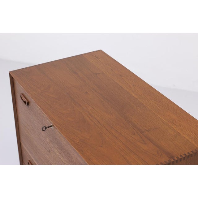 Brown Vintage Danish Teak Secretaire by Hvidt and Mølgaard-Nielsen for Søborg Møbelfabrik, 1960s For Sale - Image 8 of 16