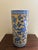 Vintage Chinoiserie Blue and Yellow Porcelain Umbrella Stand For Sale In South Bend - Image 6 of 6