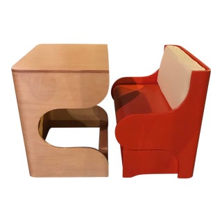 Vintage Toddlers P'Kolino Klick Desk and Chair in Orange - 2 Pieces For Sale