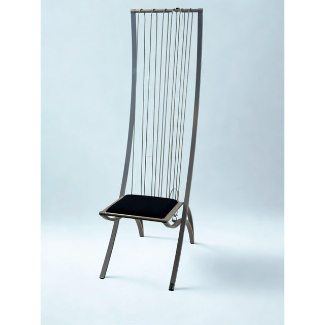 1980s Postmodern Sculptural Harp Dining Chairs from Dietrich Design, 1980s For Sale - Image 5 of 6