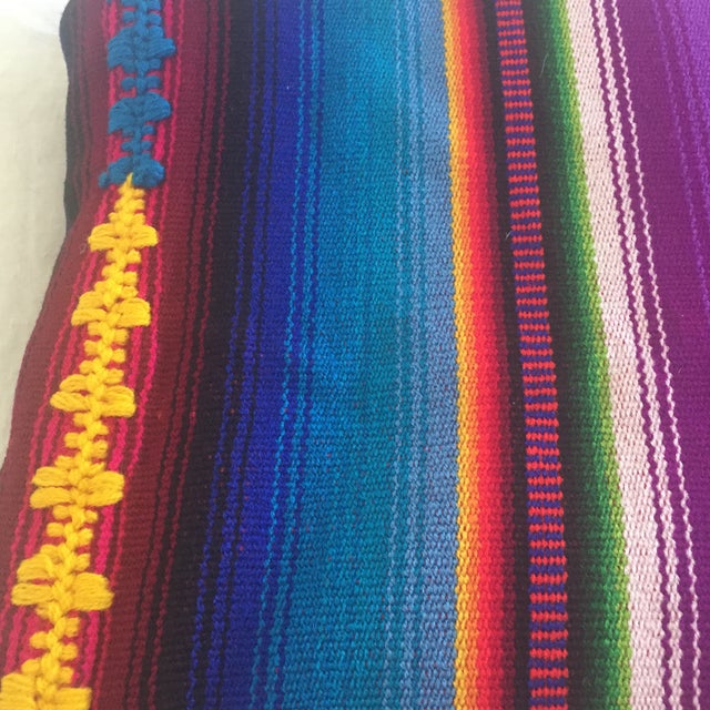 Guatemalan Serape Hand-Woven Blanket | Chairish