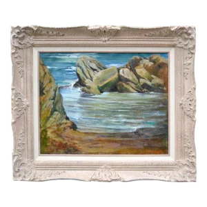 1930's Pebble Beach Seascape by M. C. Richardson