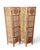 Vintage Woven Rattan Sunburst Four-Panel Room Divider Screen For Sale - Image 4 of 11