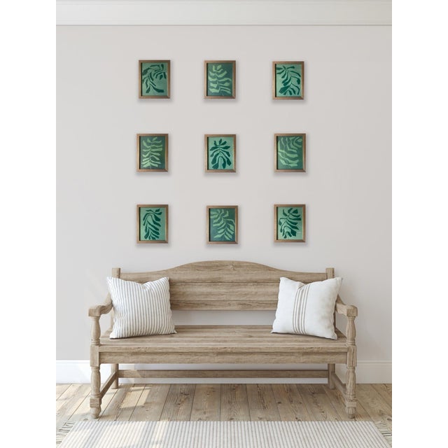 Original minimalist abstract painting on French hand crafted cotton paper. Framed in a solid Walnut wood locally crafted...