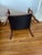 Wood Mid 20th Century Curved Slated Side Upholstered Seat/Bench For Sale - Image 7 of 12