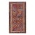 1890s Multicolor Diamond Tribal Antique Persian Kurdish Rug 4'0"x 7'4" Handknotted Wool Carpet For Sale
