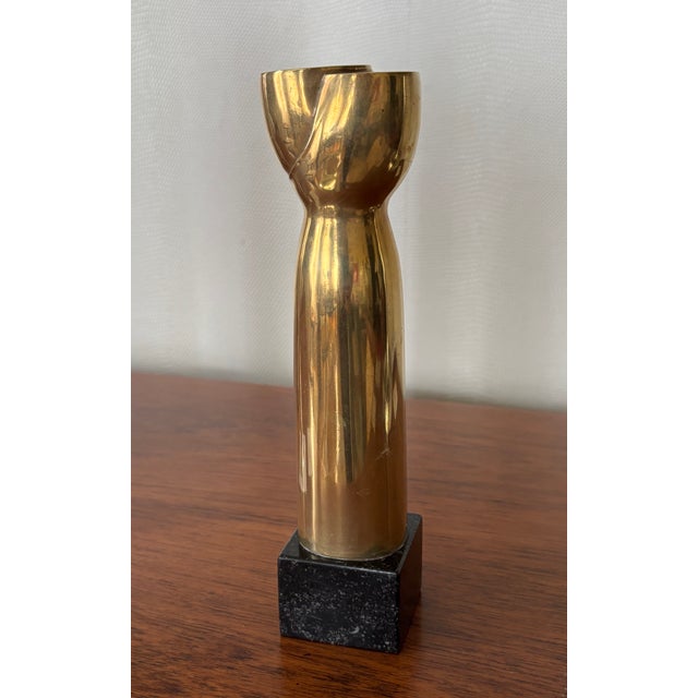 Sigurd Persson, Abstract Composition, 1973, Brass & Marble For Sale - Image 4 of 10