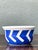 Hand-Painted Blue Geometric Ceramic Bowl For Sale - Image 4 of 13