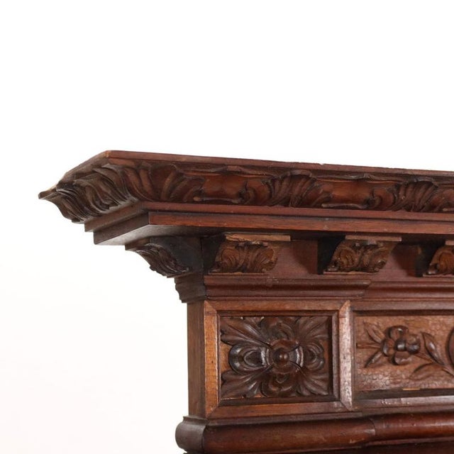 Wood 20th Century Neo-Baroque Cupboard in Walnut For Sale - Image 7 of 16