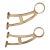 Pair of Reclaimed Brass Bar Mount Brackets For Sale