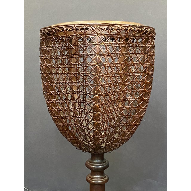 Early 20th Century English Plant Stand or Jardiniere of Caned Mahogany From the Edwardian Era For Sale - Image 5 of 8