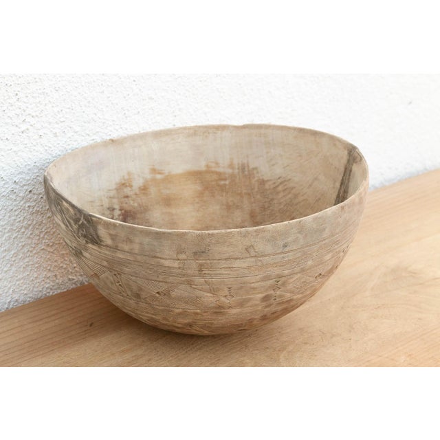African African Bleached Wood Milk Bowl For Sale - Image 3 of 8