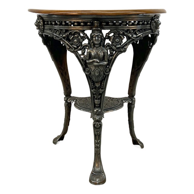 Antique Victorian Britannia Cast Iron Pub Table For Sale