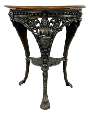 Antique Victorian Britannia Cast Iron Pub Table