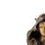 Sculpture - Art Nouveau. 20th century Europe; in marble with bronze application representing a female figure with a bear...