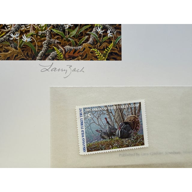 Larry Zach 1995 Arkansas Turkey Stamp, Print and Coa ~ HTF For Sale - Image 4 of 8