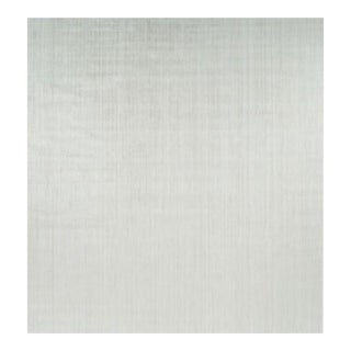 Rug & Kilim’s Oversized Textural Rug in Solid White and Silver-Gray Striae - 14x15 For Sale