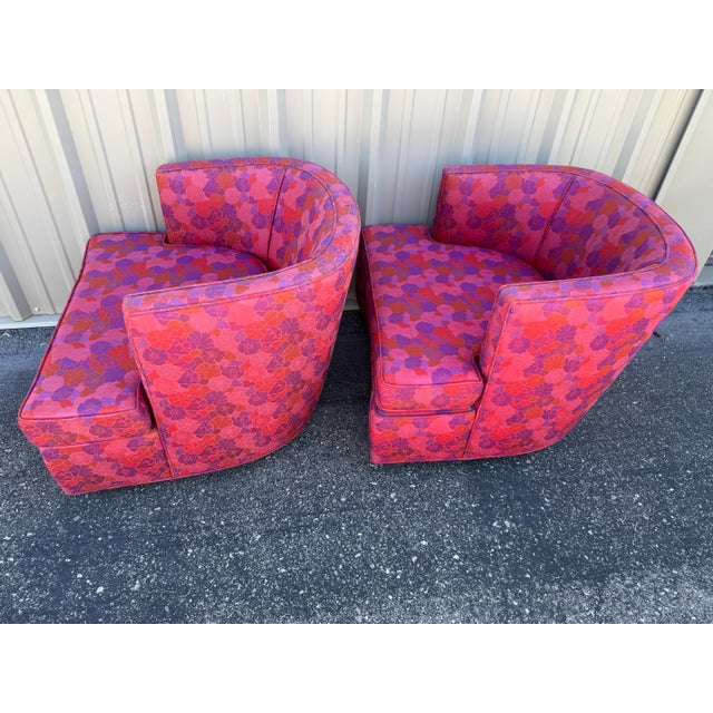 Pair if Mid Century Barrel Chairs by Harvey Probber For Sale In Phoenix - Image 6 of 10
