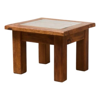 Mid 20th Century Spanish Hacienda Solid Pine Vintage Table For Sale