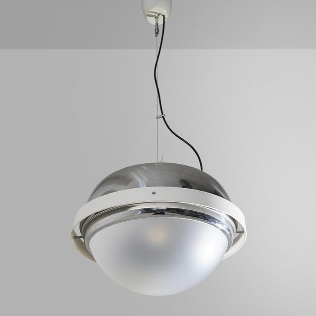 1970s Space Age Chromed Pendant Light, 1970s For Sale - Image 5 of 13