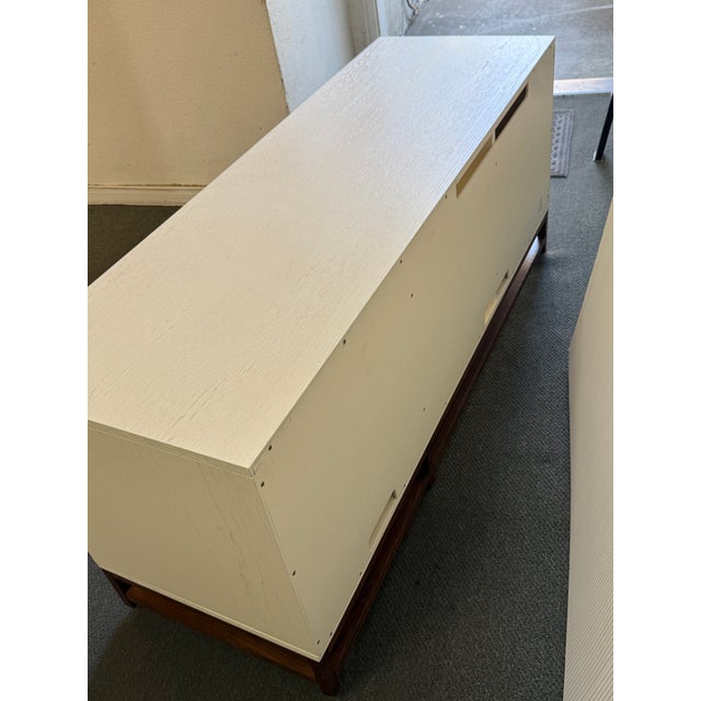 2010s Crate & Barrel Clapboard Media Console, White For Sale - Image 5 of 12