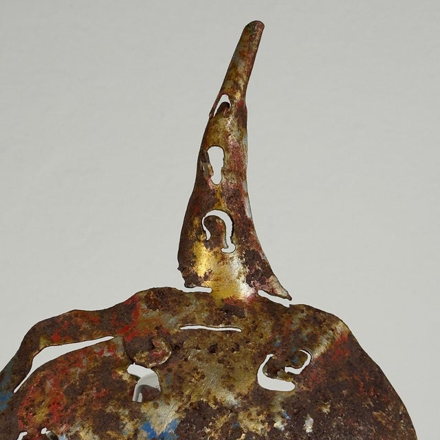 Brown Brutalist Octopus Wall Lamp in Metal by Salvino Marsura, Italy, 1980s For Sale - Image 8 of 18