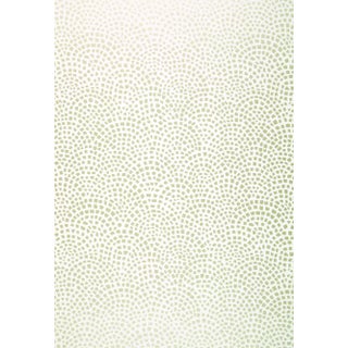 Sample - Schumacher Mosaic Wallpaper in Silver For Sale